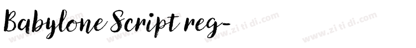 Babylone Script reg字体转换 Babylone Script reg字体转换